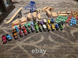 100 Piece Thomas The Train & Friends LOT Wooden Railway Tracks Trains Magnetic