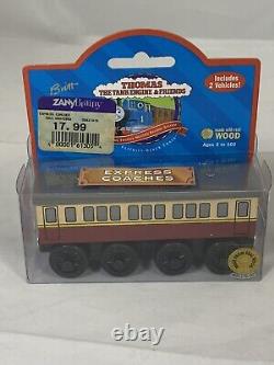 1998 Thomas The Tank Engine & Friends EXPRESS COACHES Wooden RailwayNEW Sealed