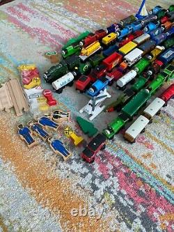 80+ piece Thomas Wooden Railway lot USED