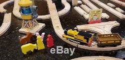 96+ piece lot of wooden Thomas the Tank Engine Brio Train Track Set Percy, Rosie