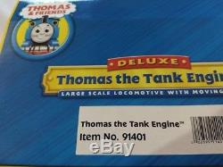 Deluxe Thomas The Tank Engine Locomotive 91401 G Scale With Moving Eyes
