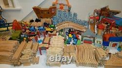 HUGE Lot Of Wooden Thomas The Train Toys Over 200 Pieces Plus Extras