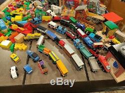 HUGE Lot Wooden Thomas The Train Toys 150+ Pieces Track Bridges 39 Trains/Cars