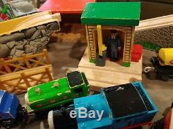 HUGE Lot Wooden Thomas The Train Toys 150+ Pieces Track Bridges 39 Trains/Cars
