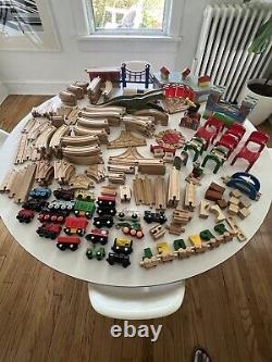 HUGE Lot of Thomas The Train Wood Railway Buildings/Trains /Tracks BRIO Melissa&