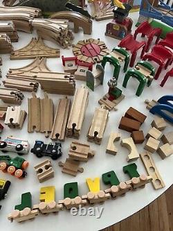 HUGE Lot of Thomas The Train Wood Railway Buildings/Trains /Tracks BRIO Melissa&