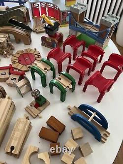 HUGE Lot of Thomas The Train Wood Railway Buildings/Trains /Tracks BRIO Melissa&