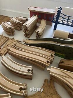 HUGE Lot of Thomas The Train Wood Railway Buildings/Trains /Tracks BRIO Melissa&