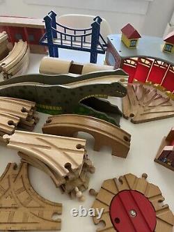 HUGE Lot of Thomas The Train Wood Railway Buildings/Trains /Tracks BRIO Melissa&