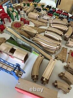 HUGE Lot of Thomas The Train Wood Railway Buildings/Trains /Tracks BRIO Melissa&