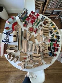 HUGE Lot of Thomas The Train Wood Railway Buildings/Trains /Tracks BRIO Melissa&