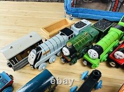 HUGE! Thomas The Tank Engine Wooden Railway Lot LOT OF ENGINES & MORE