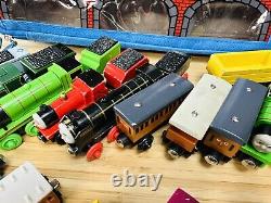 HUGE! Thomas The Tank Engine Wooden Railway Lot LOT OF ENGINES & MORE