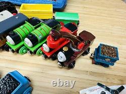 HUGE! Thomas The Tank Engine Wooden Railway Lot LOT OF ENGINES & MORE