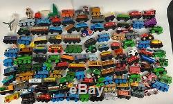 HUGE lot of wooden Thomas the Train toys 118 Train Engines Cars Plus Extras