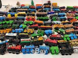 HUGE lot of wooden Thomas the Train toys 118 Train Engines Cars Plus Extras