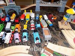 Huge 150+ Pc Lot Thomas The Tank Engine Train Cars (48) Track (80) Structures