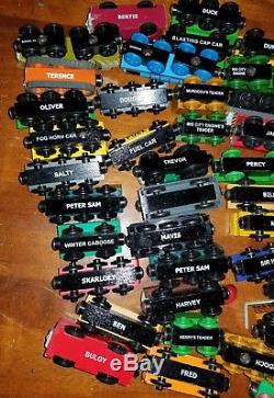 Huge Lot 65 Thomas Train Wooden Railway Engines Tender and Cars windmill cranky