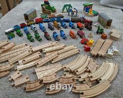 Huge Lot Of Thomas The Train Wooden Magnet Toys 30+ Cars 40+ Tracks