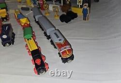 Huge Lot Thomas & Friends Wooden Railway Trains, Tracks, 2 Metal Locomotives