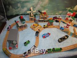 Huge Lot Thomas the Train Wooden trains tracks buildings cars lights sounds