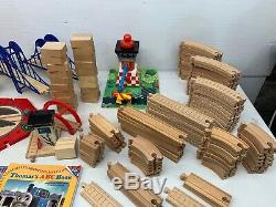 Huge Lot of 170 + Wooden Thomas the Train Tracks & Accessories + Turn Table