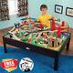 Kids Activity Play Table Wooden Train Set Child Building Toys Arts Crafts Cars