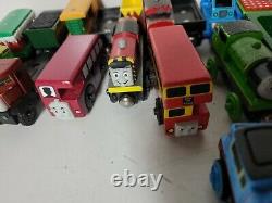 LOT of 29 THOMAS THE TRAIN & Friends Wooden Trains, Tenders Vehicles Motorized