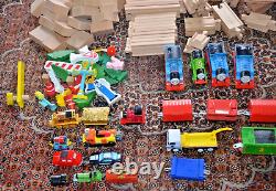 Large Lot Melissa & Doug & Thomas the Train Wooden Tracks, Trains, Accessories