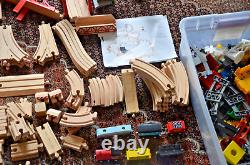 Large Lot Melissa & Doug & Thomas the Train Wooden Tracks, Trains, Accessories