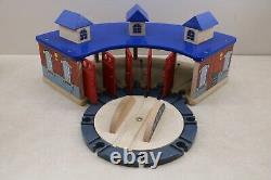 Large Lot Wooden Railway Train Track Thomas & Friends Roundhouse Turntable 127pc