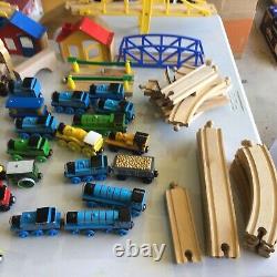 Lot Of 120+ Thomas & Friends Wooden Railway Train Locomotives Track Bridges++++