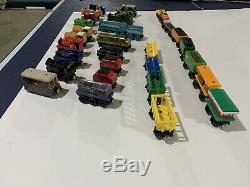 Lot Of 27 Thomas Wooden Engines / Train Cars, Terrance, Zoo, Coal