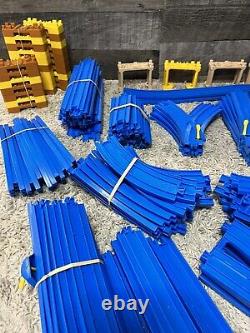 Lot of 180 Pieces Thomas The Tank Engine Trackmaster TOMY Blue Track