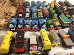 Lot of 183 Piece Thomas The Tank Engine Train And Wooden Track Mixed Sets