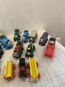 Lot of 28 THOMAS The Tank Engine Wooden Trains Nice! 10 More Extra