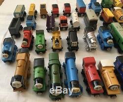 Lot of 56 Thomas The Train Tank Engine Wooden Trains and Cars Bulk RARE Vintage