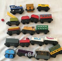 Lot of 56 Thomas The Train Tank Engine Wooden Trains and Cars Bulk RARE Vintage
