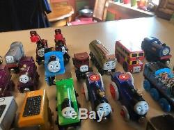Lot of 60+ Thomas the train and Friends Wooden Railway Trains from 1999-2003