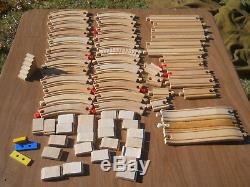 Mixed lot 169 Pieces Thomas the Train Wood Tracks/Carrying Case/Knapford Station