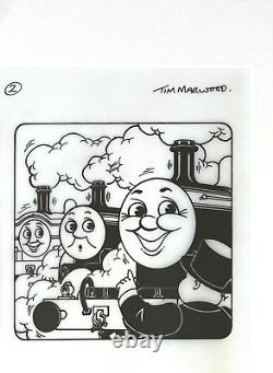 Original Marvel Comic Book Art Thomas the Tank Engine Signed Timothy Marwood