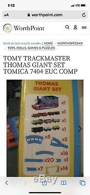 RARE Vintage 1997 TOMY Giant Set Thomas & Friends Tank Engine Tomica World #7404