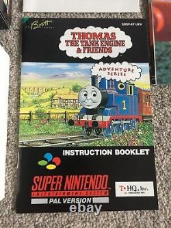 Snes Thomas The Tank Engine & Friends UKV + Poster RARE! Mint Super Nintendo