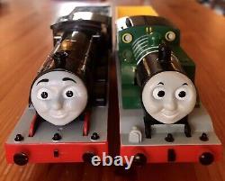 TOMY Green Thomas Adventure Begins & Black James Plarail Toy Train