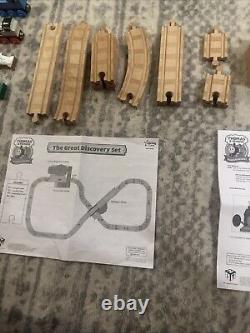 Thomas & Friends Talking Wooden Railway Great Discovery Set 35 Pieces READ