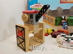 Thomas & Friends Wooden Railway Roundhouse HUGE Lot Cars Trains Extras Sodor