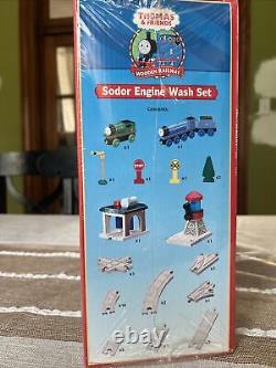 Thomas & Friends Wooden Railway Train SODOR ENGINE WASH SET 2003 NEW IN BOX RARE