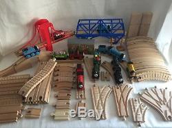 Thomas & Friends Wooden Train 87pc Lot Motorized Engine Clickety Clack Track