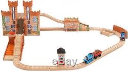 Thomas Tank Engine Wooden Train Set Friends Railroad King Of The Castle Playset