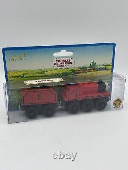 Thomas The Tank Engine & Friends Train James with Tender Wooden Railway 1994 New
